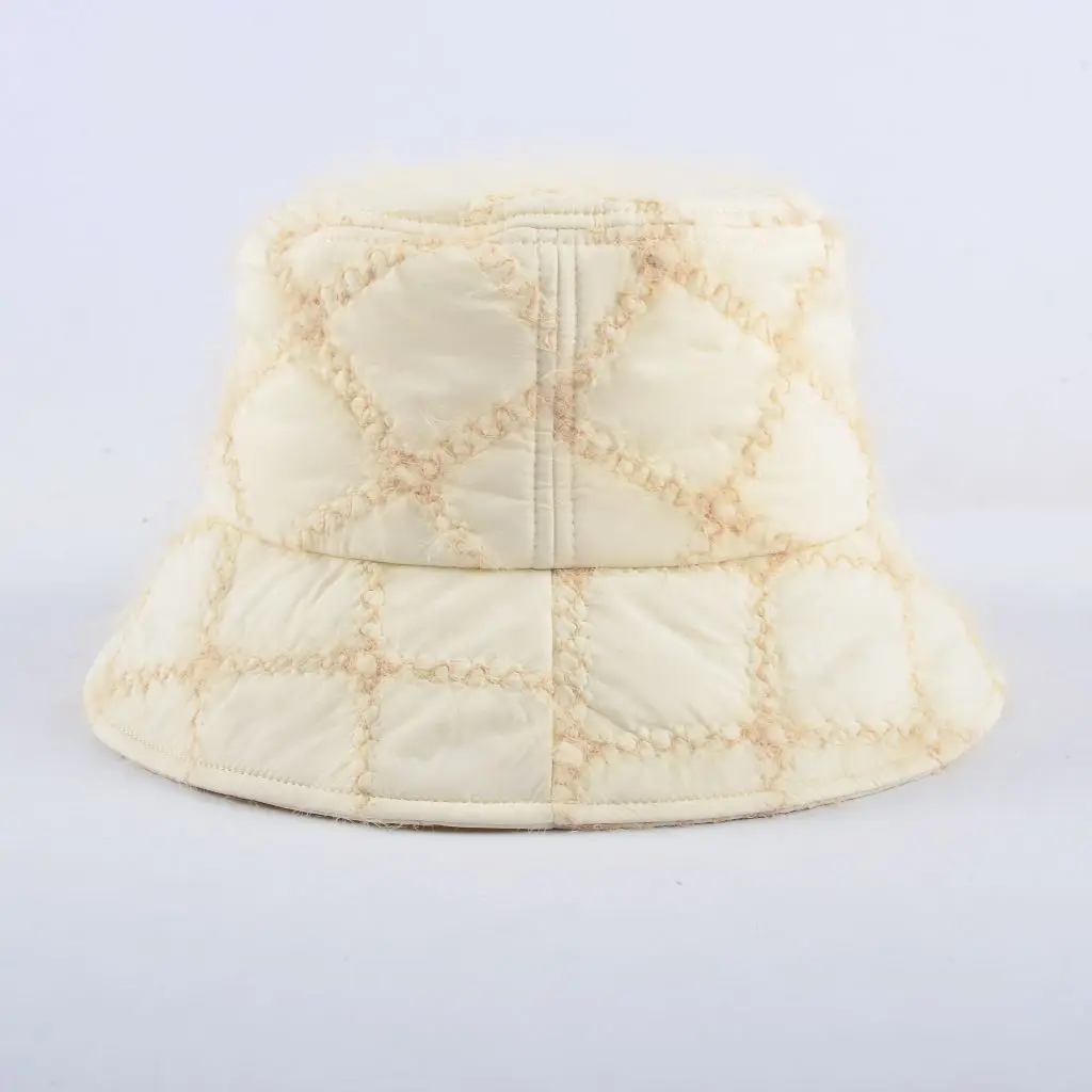 Wholesale Printed Fluffy Sun Casual Hat Fishermen Women Bucket Hats Yellow Bucket Caps