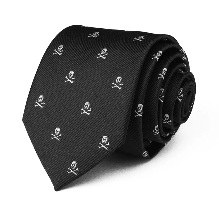 China Manufacturer High Quality Wholesale Custom Logo Black Silk Tie