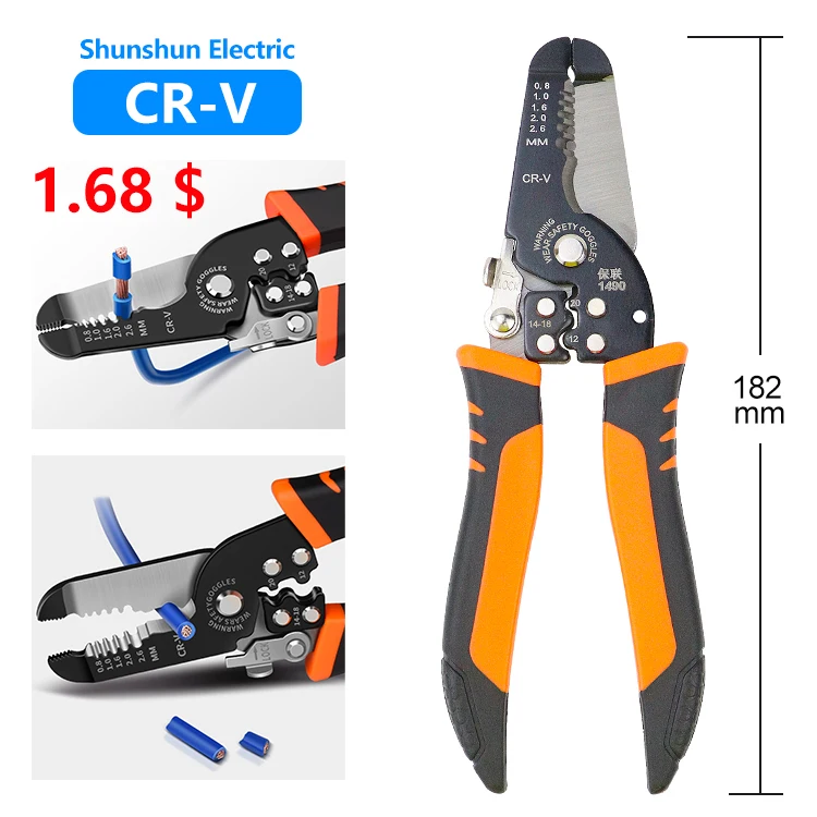Multi-function Crimping Press Pliers Tools Wire Cutter Cutting Pliers Professional Electricians Tool