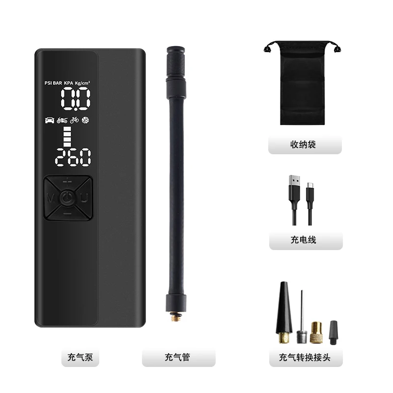 Low Noise Smart Wireless Air Compressor 5V Cordless Digital Car Tyre Inflator Air Pump With Reviews