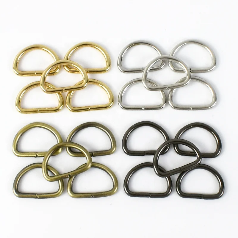 MeeTee BF073 13mm Luggage Hardware Accessories DIY Handmade Bag Connective Fittings Shoulder Bag Strap Alloy D Ring Buckle