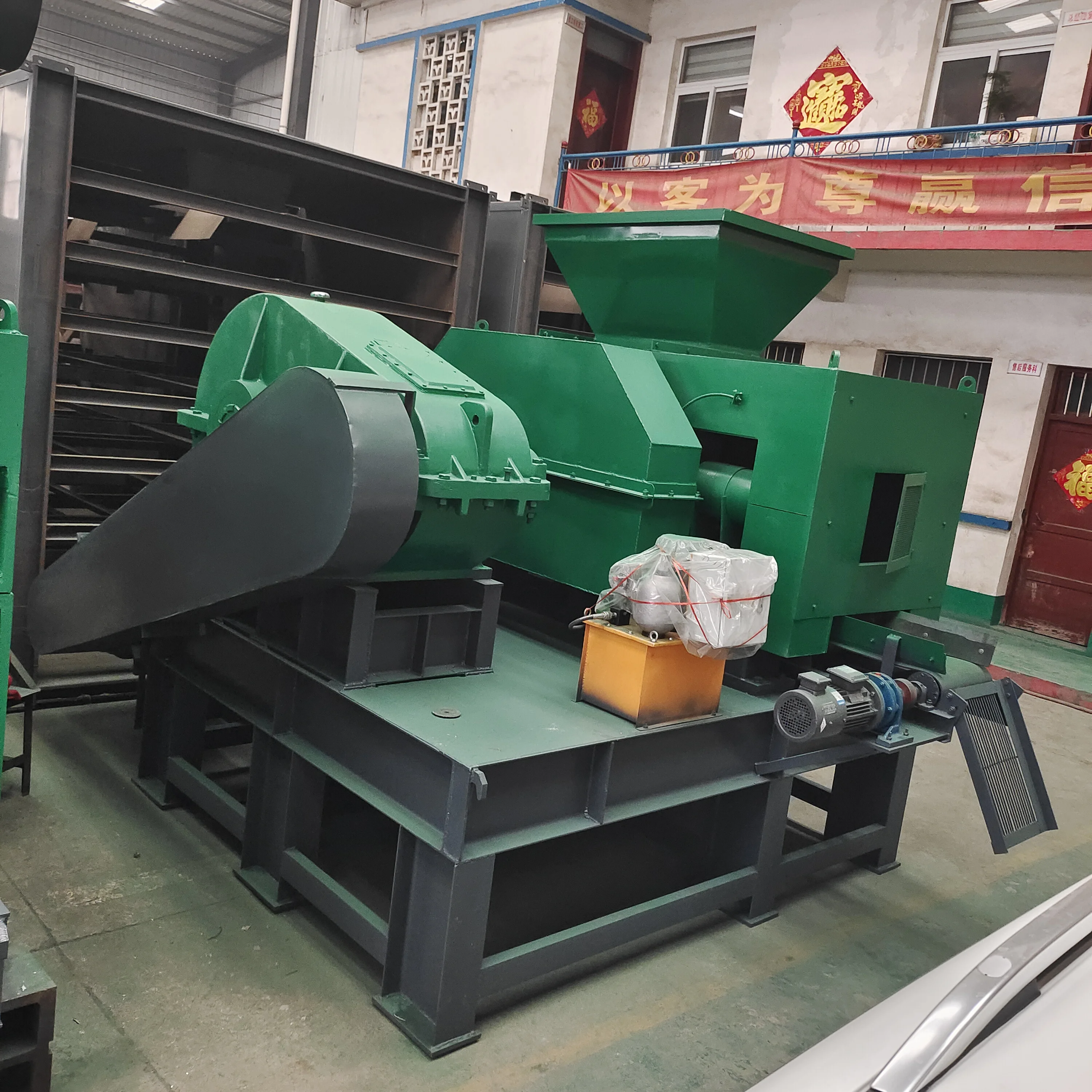 Roller Ball Press Pillow Shape Charcoal Briquette Machine Mineral Charcoal Coal Powder Briquetting Machine