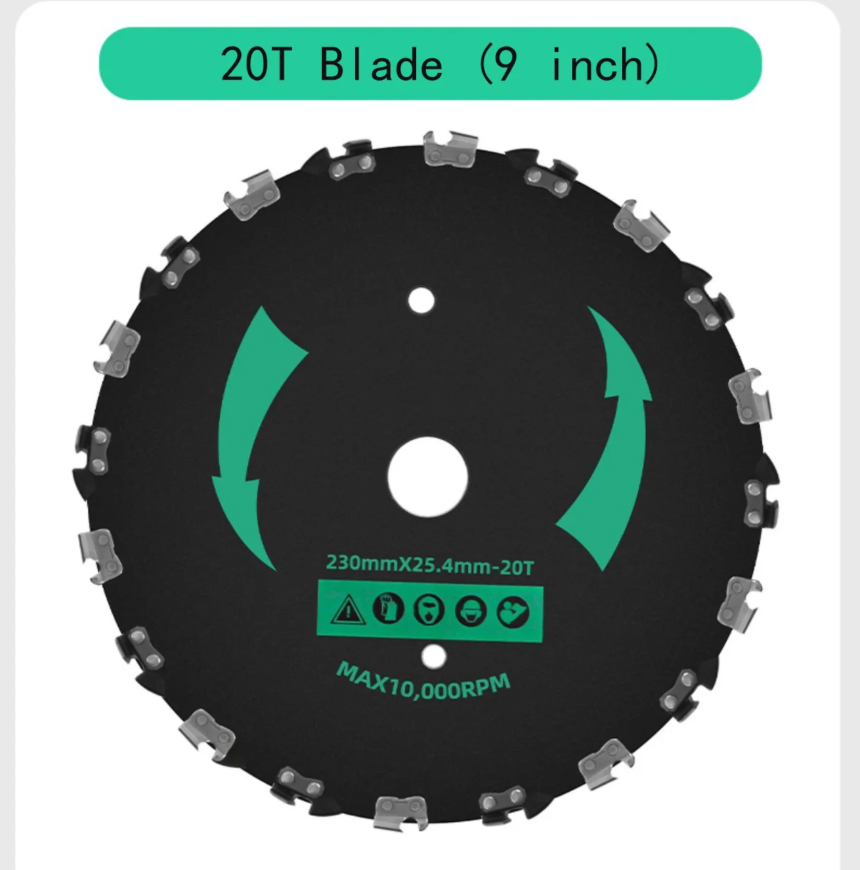 20T Chainsaw Tooth Brush Blades Steel Brush Cutter Blade 9in Chain Saw Blade DISC