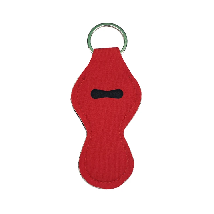 Wholesale Hot Selling Blank Neoprene Chapstick Holder Keychain
