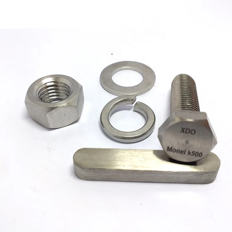 MonelK500 Bolts Nut UNS N0550 ASME Monel Screws Metric Hex Bolt Size Chart Dzus Fasteners