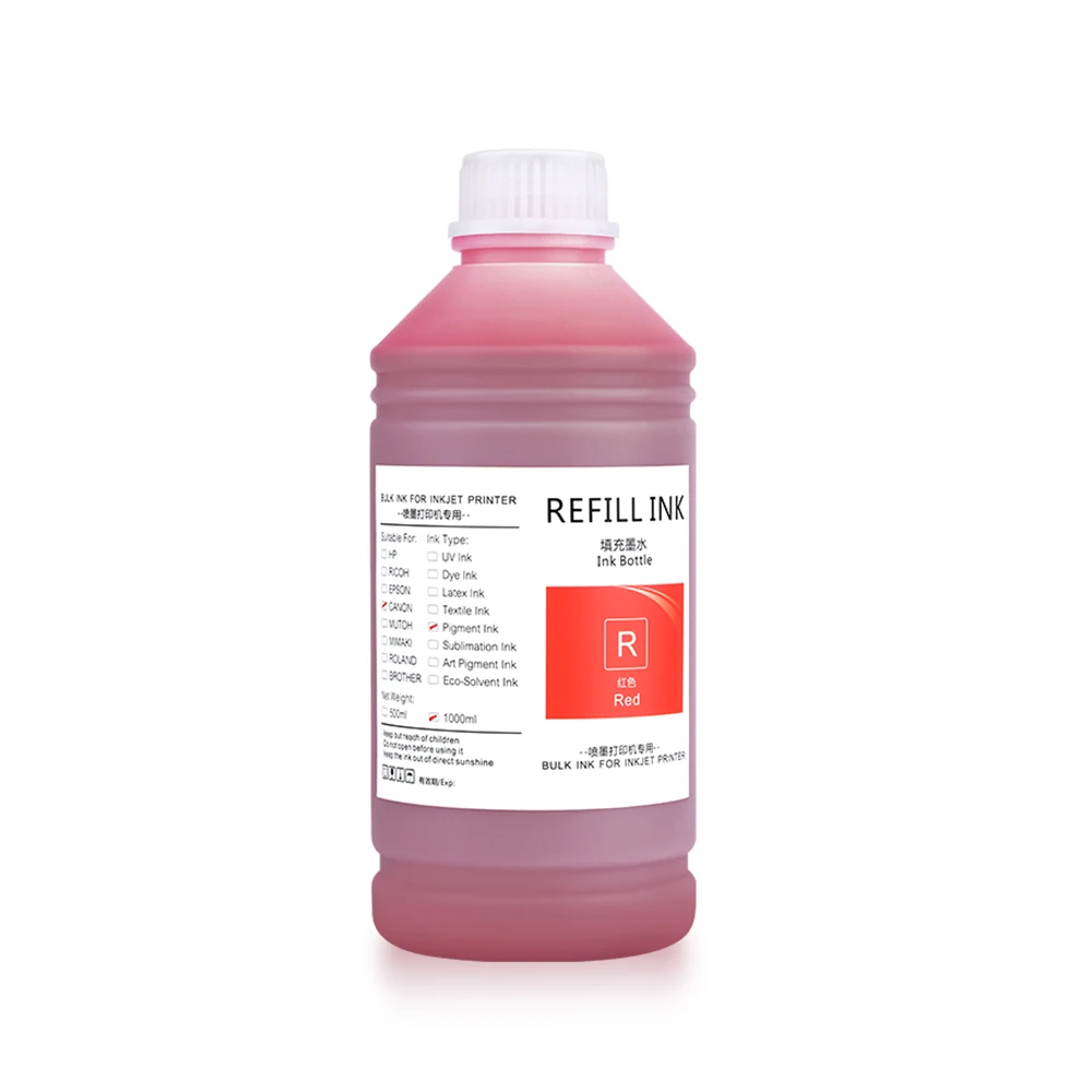 Ocbestjet 1000 Bulk 12 Colour Black Label Korea Pigment Ink For Canon Pro 540 TC 20 IP8750 PFI-120 Pixma Machine