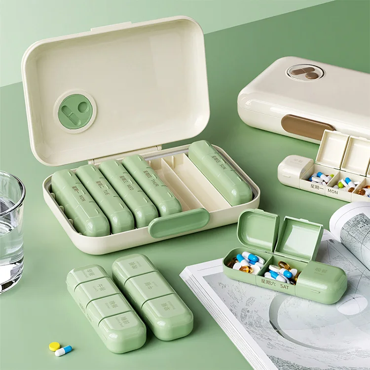 Portable Travel 7 Day 3 Times 21 Cases Daily Vitamins Pill Medicine Storage Box Weekly Organizer