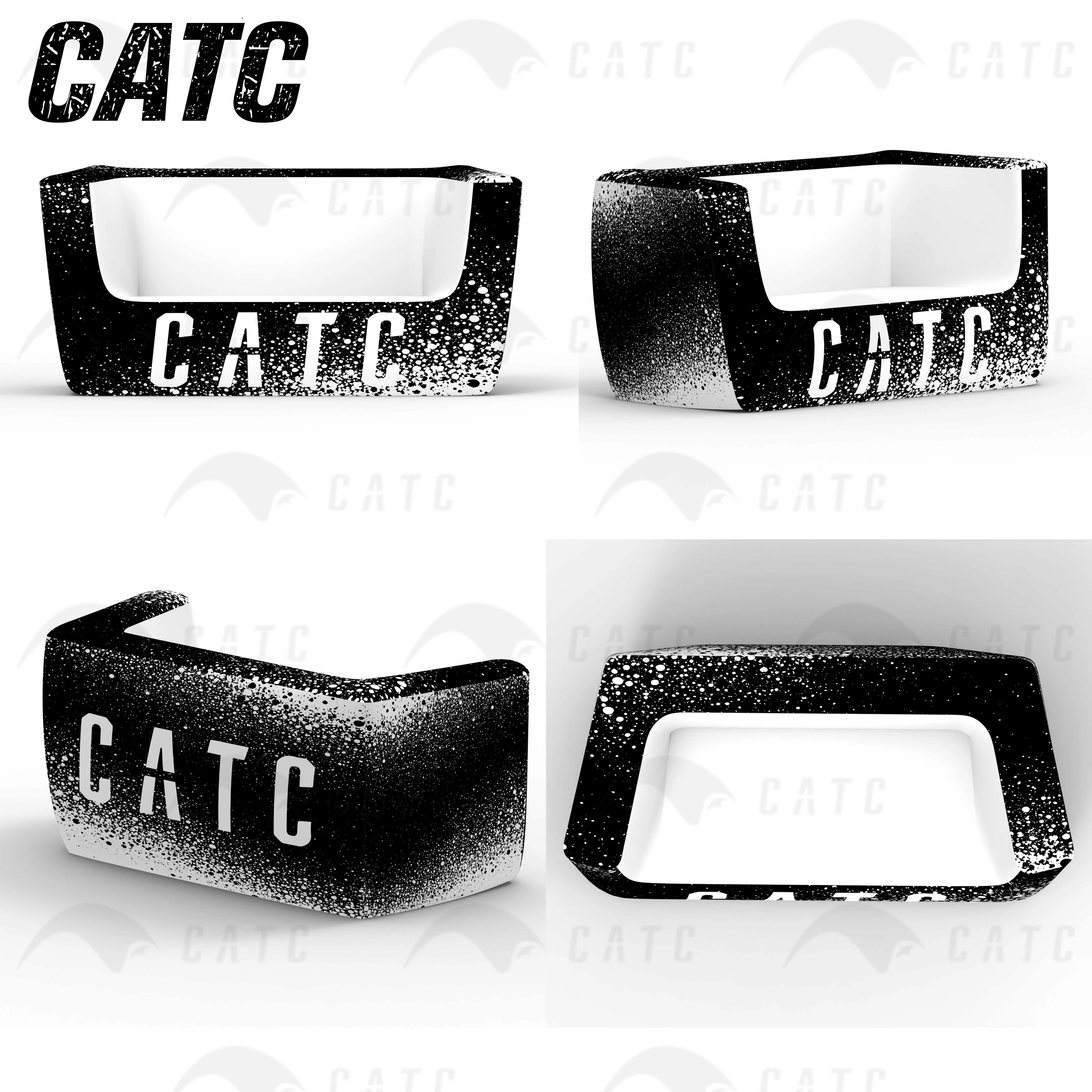 CATC Love Sofa Inflatable Branded Display Exhibition Events Seats Advertising PVC Waterproof Inflatable Double Sofa