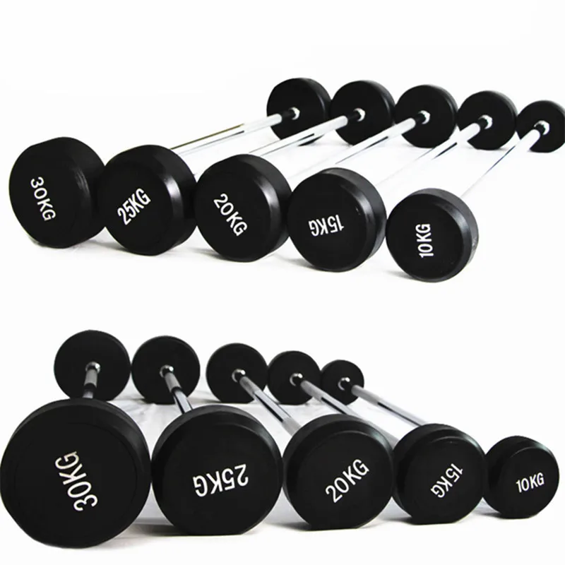Gym fixed bar straight curved bar dumbbell plastic bar jump and lift bell barbell rack set