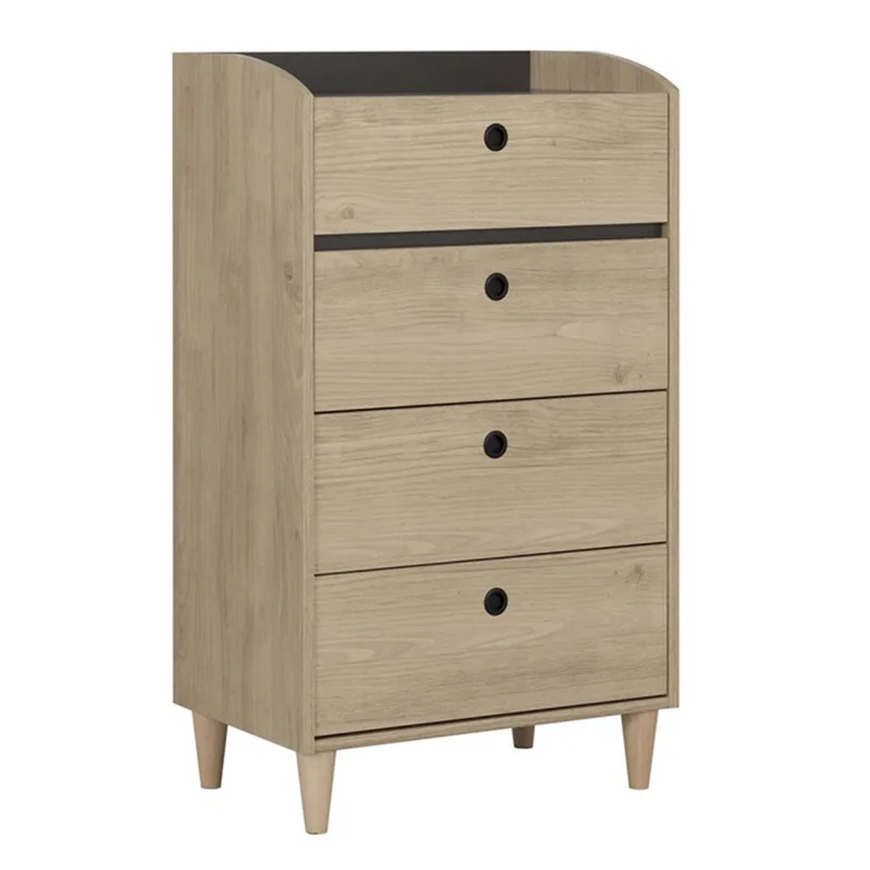 NOVA 20MAA007 Couple Queen Size Bed Melamine Bedroom Sets With Round Headboard