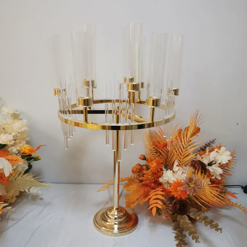 Wedding Centerpieces & Table Decorations Candlestick Flower Stand Display 9 Arm Candelabra Stand Acrylic Outdoor