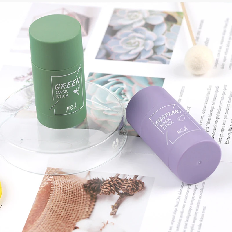 Private Label Skin Care Matcha Mask Stick Green Tea Purifying Organic Clay Mask 40g Green Tea Mask Stick