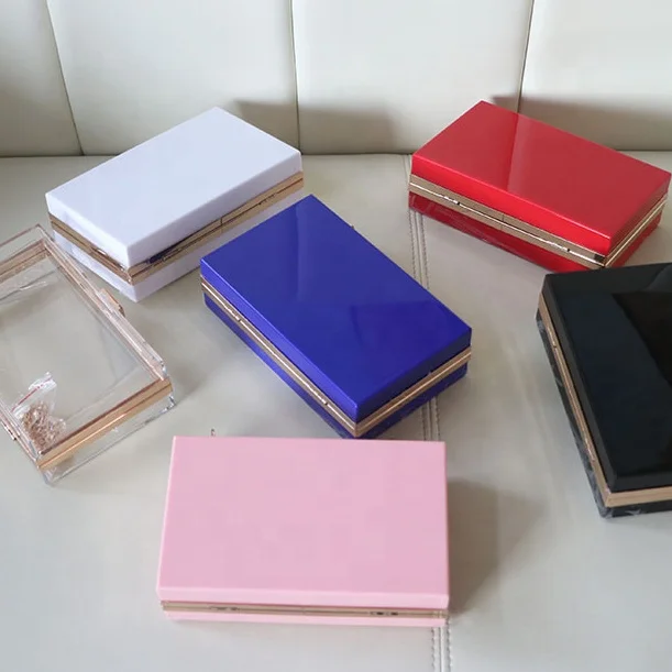 Fashion acrylic clear purse cute transparent evening clutch bag handbag chain shoulder clear evening bags