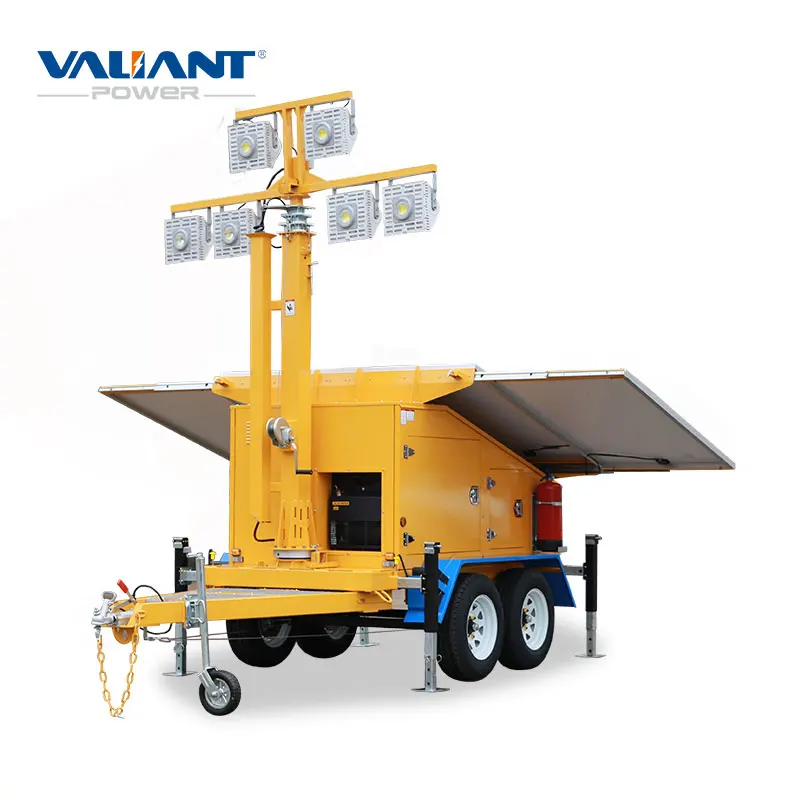 hydraulic mast diesel light tower of gold mining machinery