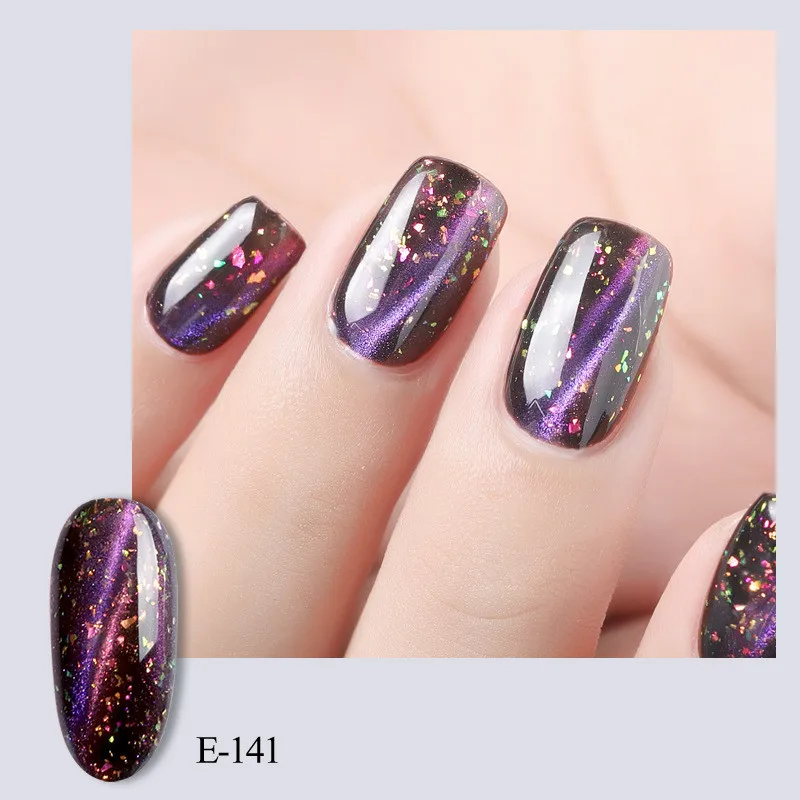 New  nail gel polish 3D magic bright starry sky Galaxy cat eye glue
