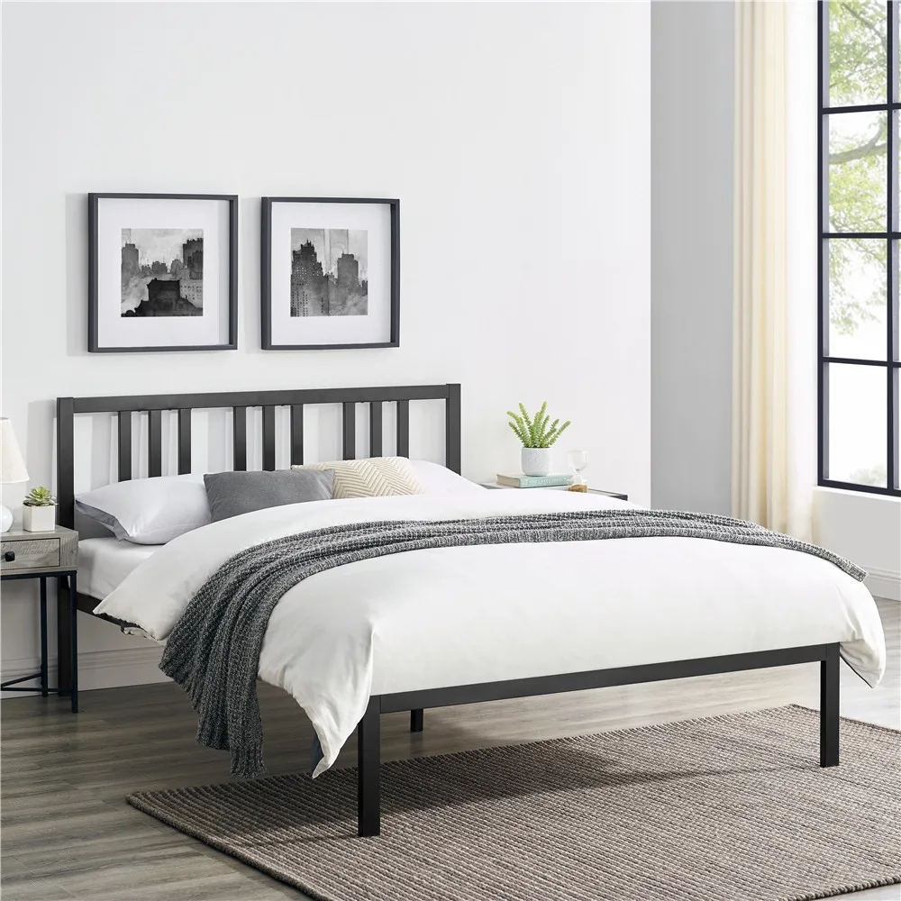 Factory directly sale Iron Ribs folding Metal Bed Frame bedstead for bed