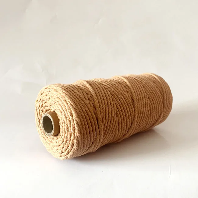 Wholesale Diy Decoration Single twist Strand rope braided Colorful Cotton natural macrame cord