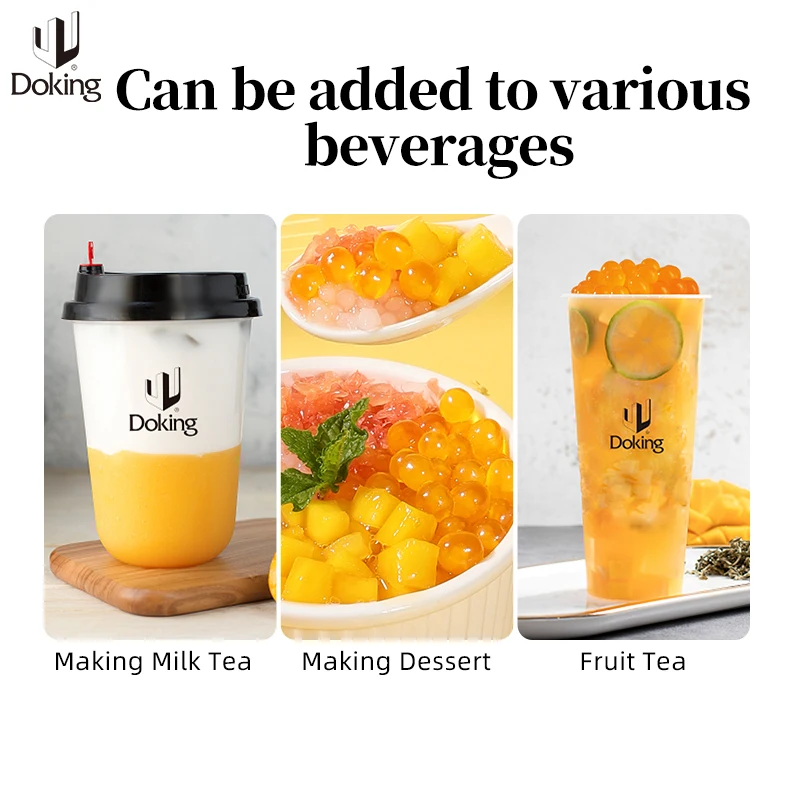 Doking Multiple Flavors Bubble Tea Boba Mango Flavor Popping Boba Tea Bubbled 1.25kg CN