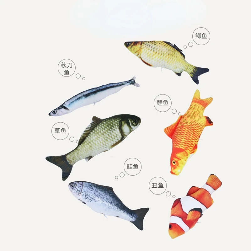 Pet supplies New catnip fish toy plush simulation cat toy fish cat hi toy