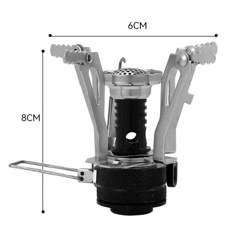 Portable Mini Burner Tourist Camping Stove Personal Outdoor Picnic Survival Furnace Pocket Gas Stove Stainless Steel