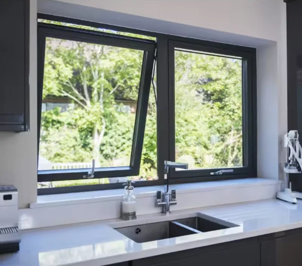 LongTai (Rokee)  10 Years Warranty  Thermal Broken Aluminium Wooden Casement Window Double Glazed Glass Windows