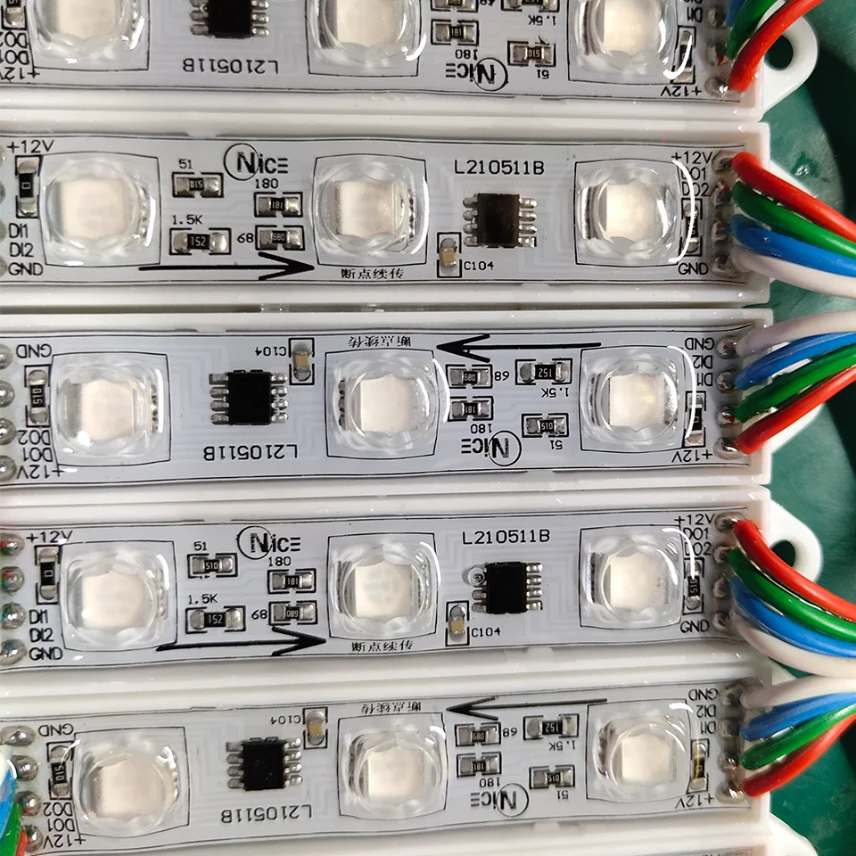 Светодиодный модуль 3smd с дистанционным управлением полноцветные модули светодиодов smd5050 WS2811 RGB