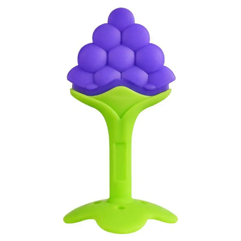 Unisex Wholesale Silicone Baby Teether Toy Soft Fruit-Design Toothbrush for Kids Baby Teething Toy