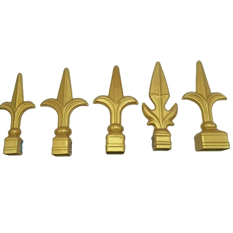 Hot Sale Metal Fence Finials Galvanized Steel Gold Colorful Spear Shape Fence Post Spear Top Cap