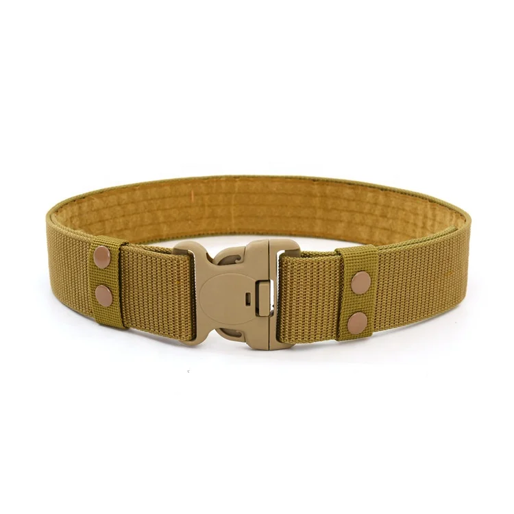 5.5cm Wide Fabric Security Training  Canvas PP Outdoor Tactical Belt with Plastic Quick Release Buckle