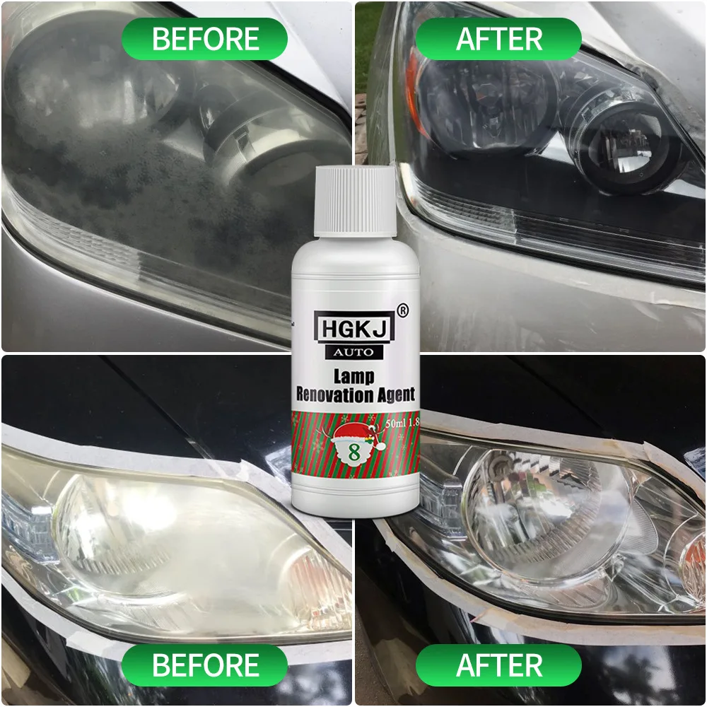 HGKJ-AUTO-Xmas-8 lamp Renovation Agent Christmas headlamp renovation repair solution