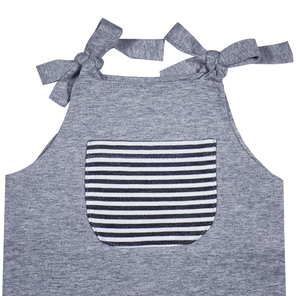 
wholesale baby boys clothes infants sleeveless solid color jumpsuit 