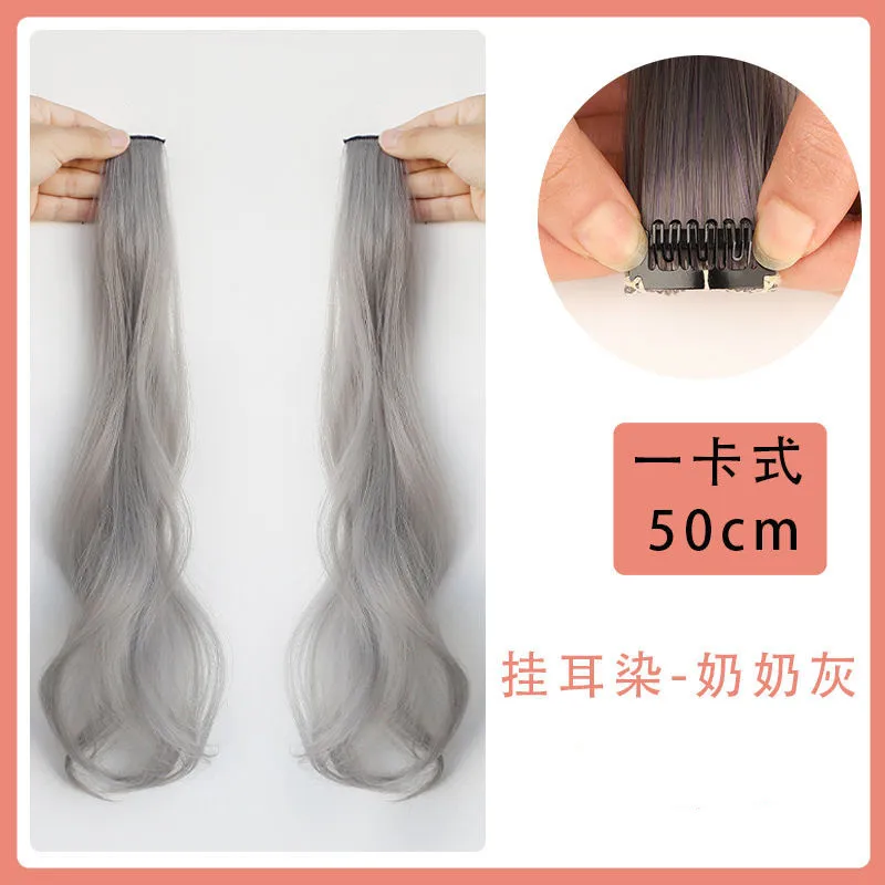 1piece DIY Hairpiece Colored Hair Extensions Curly Wavy Wigs for Baby Girls Women Colored Children Hair Extension Ponytail Wig