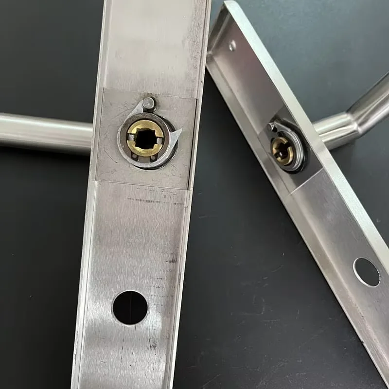 Factory Price Stainless Household Double Plate Door Lock Mortise Main Door Handle With Key Lock