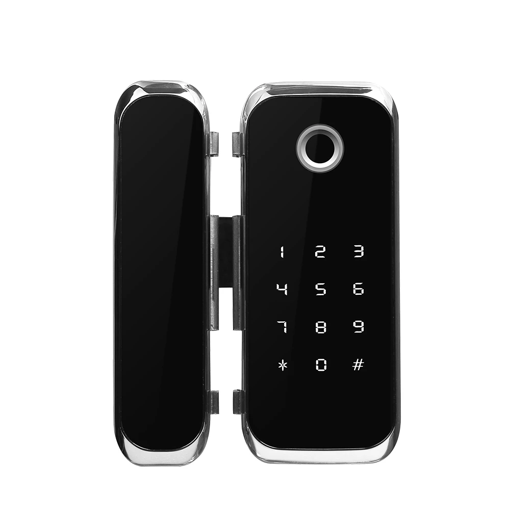 WiFi Remote Control TTLock App Biometric Fingerprint Digital Smart Glass Door Lock For Office