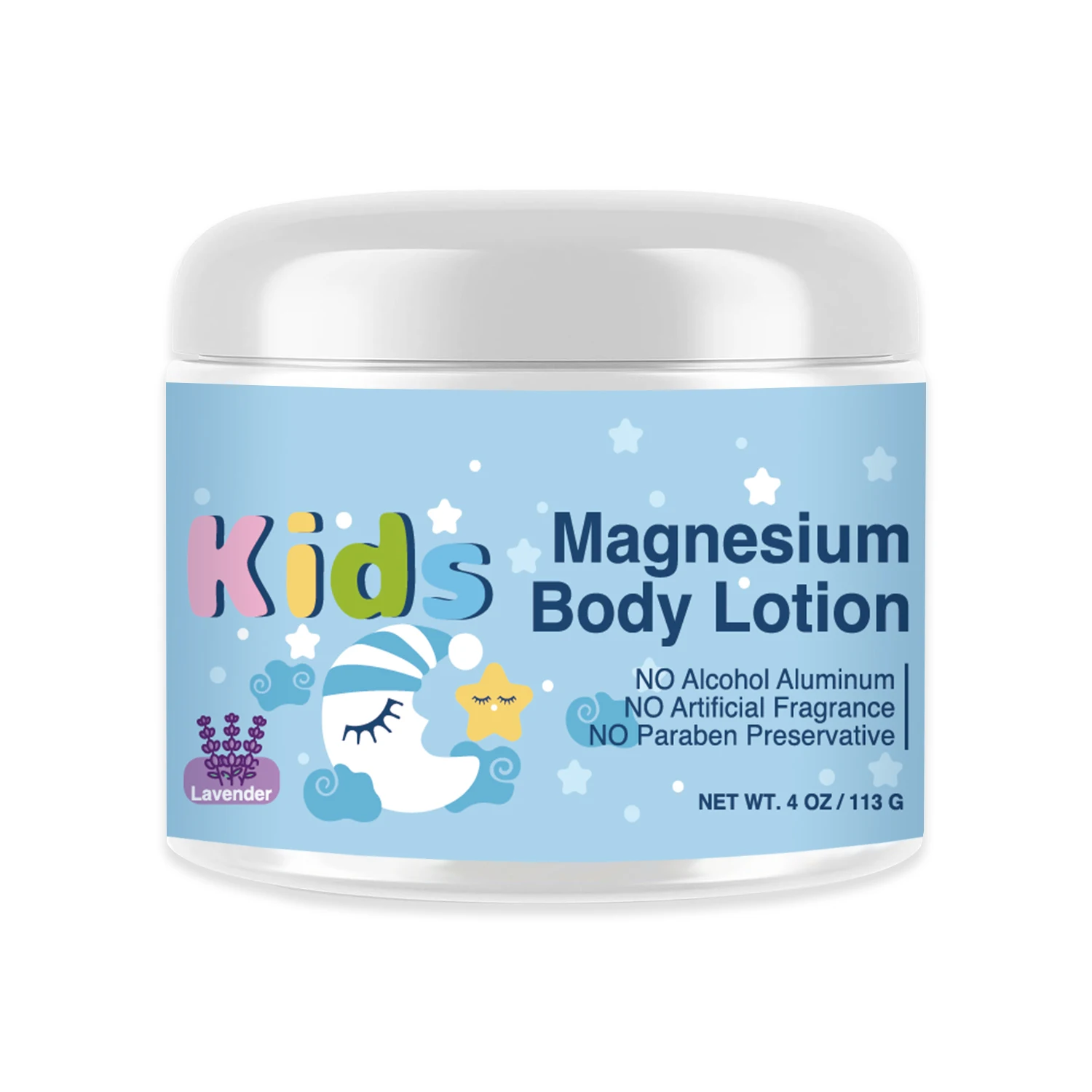 Private Label Natural Organic Pure Kids Magnesium Body Lotion with Lavender Oil for Kids Sleep & Calm