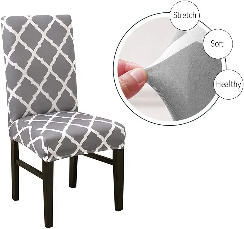 4 шт./упаковка, чехол на обеденный стул, диван для кухни, гостиницы, стола, съемный моющийся Мягкий эластичный чехол на обеденный стул с геометрическим принтом