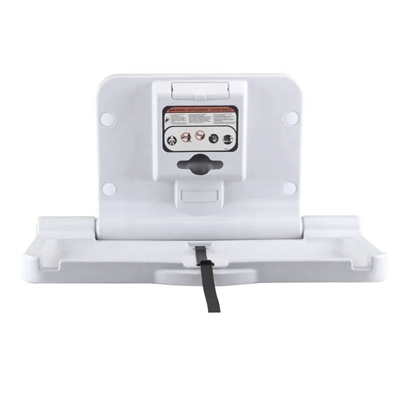 Economic Safe Plus Wall Mounted Changing Table Horizontal Foldable Baby Changing Station Diaper Unit For Female Restrooms