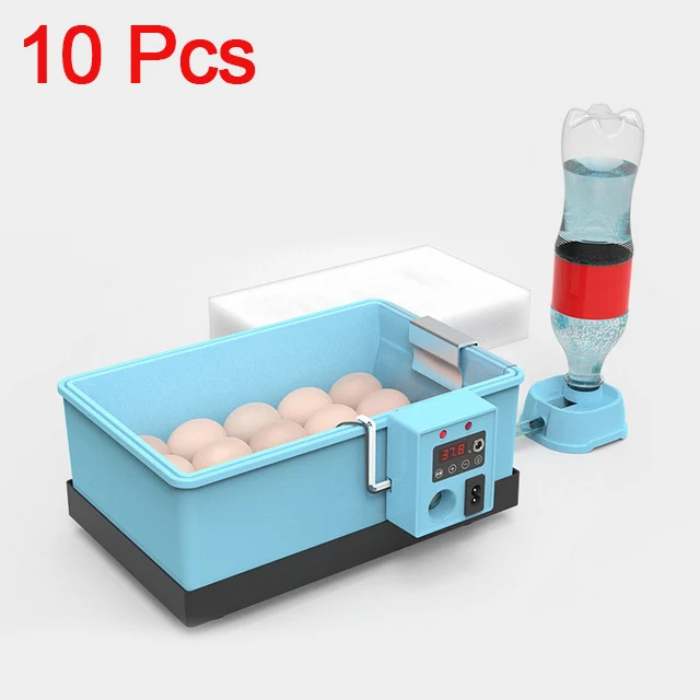 10 Eggs Brooder Chicken Fully Automatic Farm Bird Quail Incubator Hatchery Temperature Control & Automatic Turner Mini Incubator