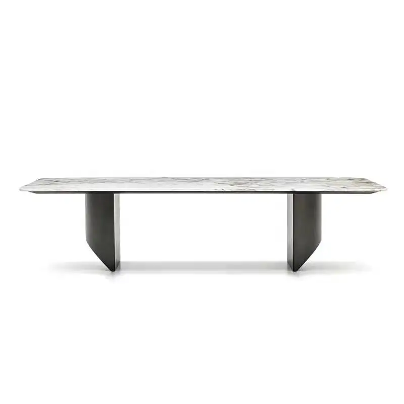 dining table and chair set for 6 comedor 6 sill white marble table top modern marble gold dining table
