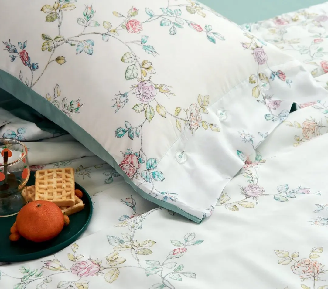 Skin Friendly Four-Piece Suit 3D Printing Tencel Sheets Bed Set Bedding