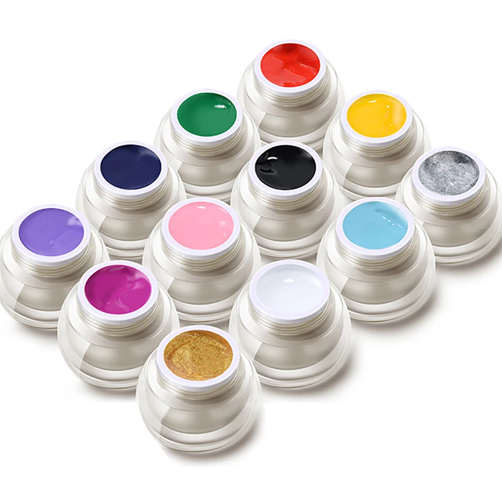 3D Paste Nail Art Embossed Carving Painting UV Gel for Nail Easily Soak Creamy Nails Polish Soak Off Lacquer Varnish UV Gel MSDS