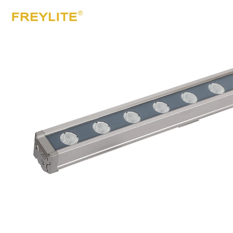 
FREYLITE Aluminium Housing Outdoor Waterproof Ip66 Dmx512 Building Bridge Facade Lighting Design 24w LED Wall Washer Light 