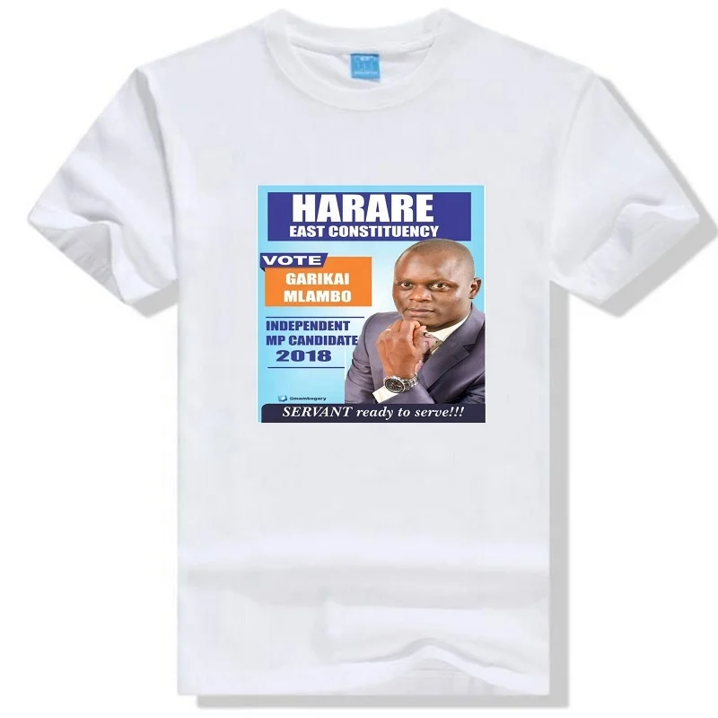 custom logo men 100 cotton white election t shirt wholesale