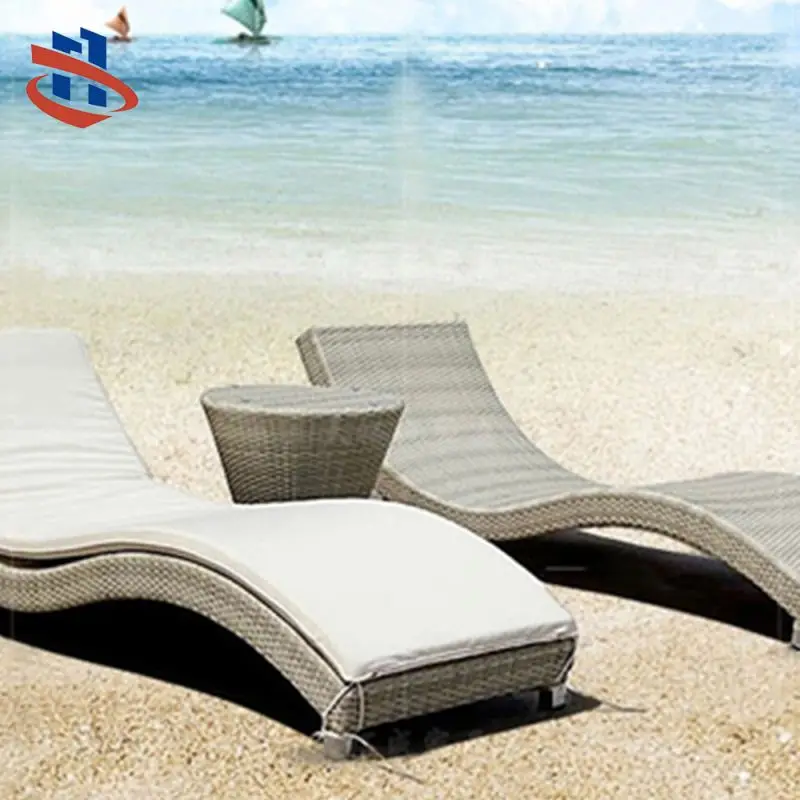 Sunbed Outdoor Furniture Poolside Sun Lounger Modern Outdoor Furniture Chair Bed Manufacturer Customized Rattan Wicker Beach