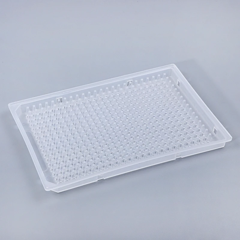 Hot sale lab plastic white microplate pcr test 384 well pcr plate