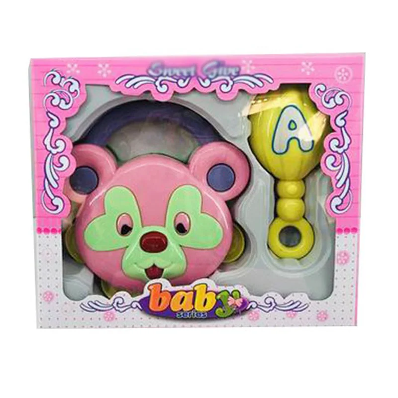 
2pcs Hand Bell Musical Shaker Baby Rattle Set Early Educational Toys 