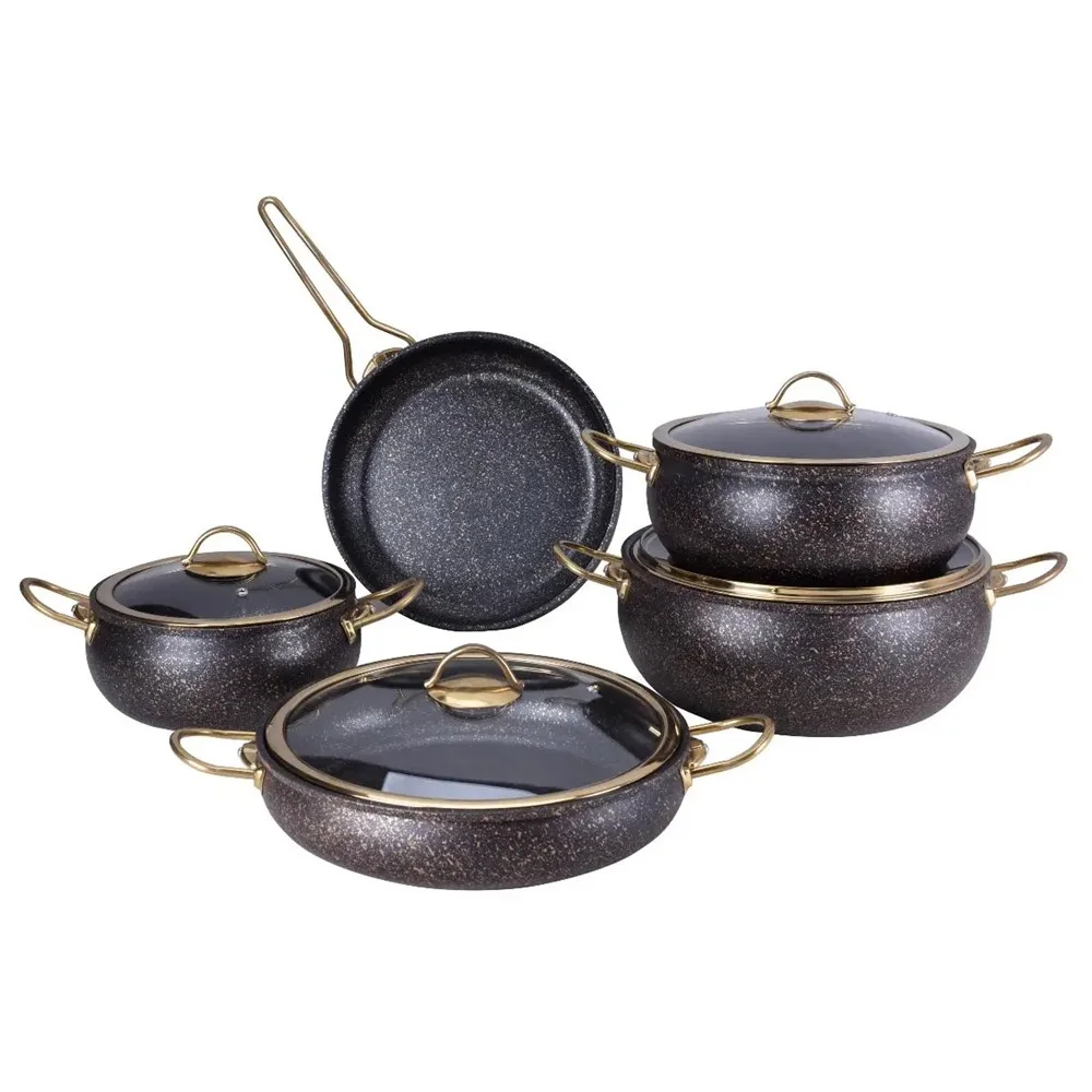 Granite Pot Set Household Multi-functional High Quality Cookware Set Induction Cooker General Factory Wholesale