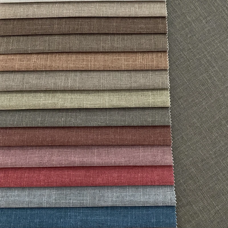 
polyester copy-linen fabric for sofa 