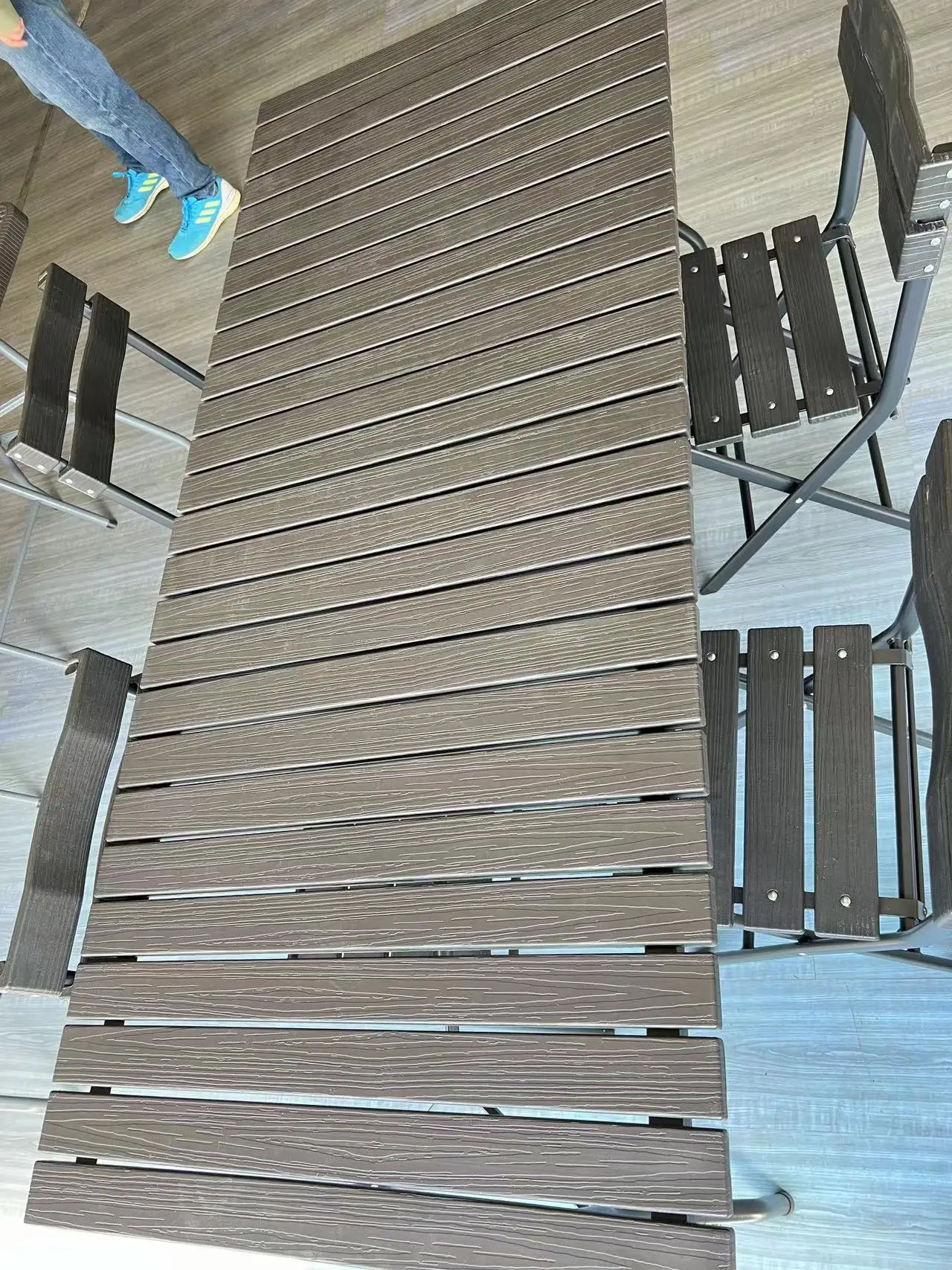 Factory best-selling HDPE portable outdoor plastic folding table and chair set, garden table and chair set