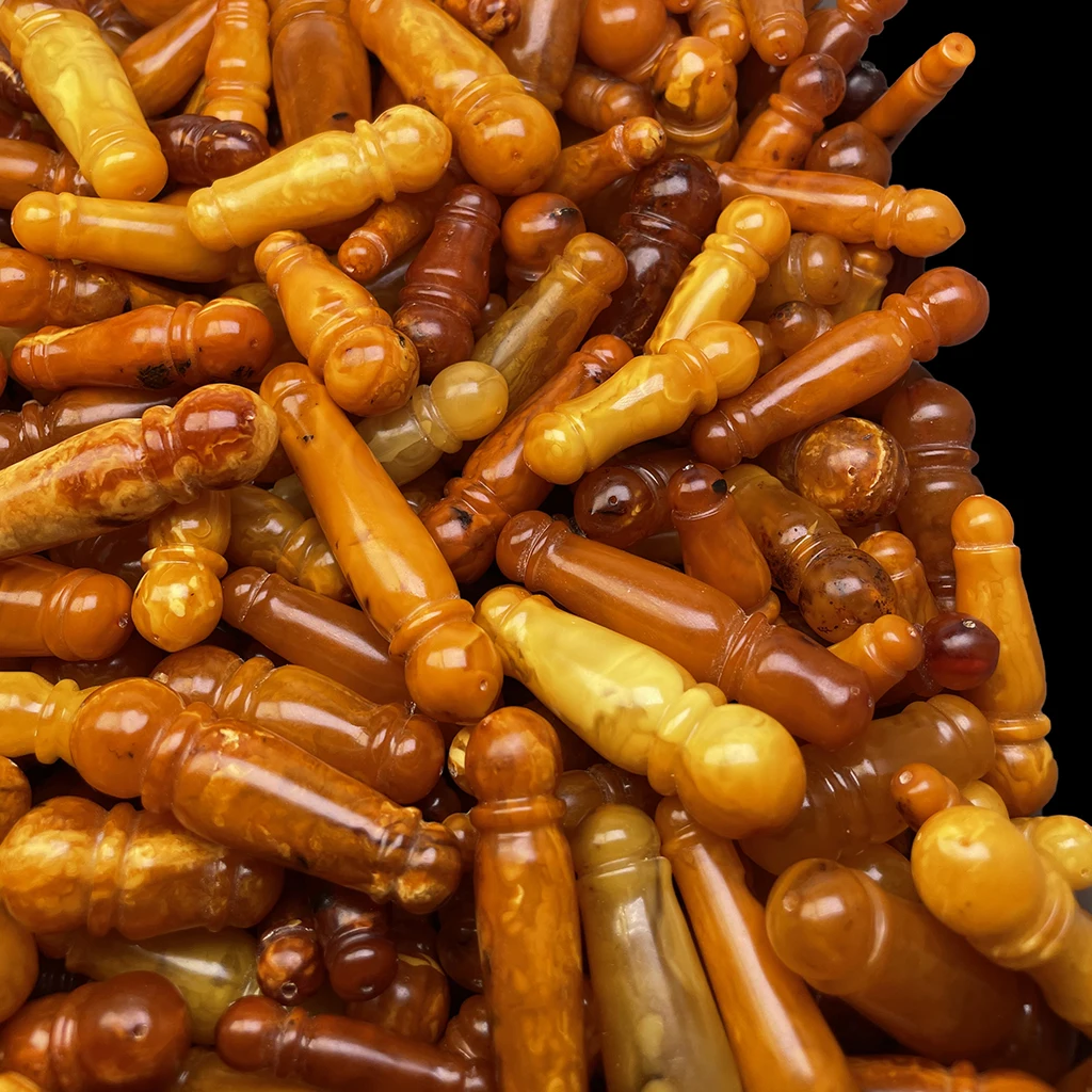 Natural amber stone processed white amber jewelry circular Muslim beads 8-16mm red flower tiger skin Imam Taisbiha